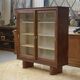 1940s oak display cabinet