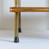Vintage side table in brown formica