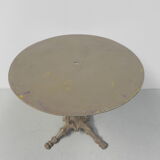 Steel garden table on cast iron base