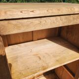 Old small vintage oak 1-door cabinet