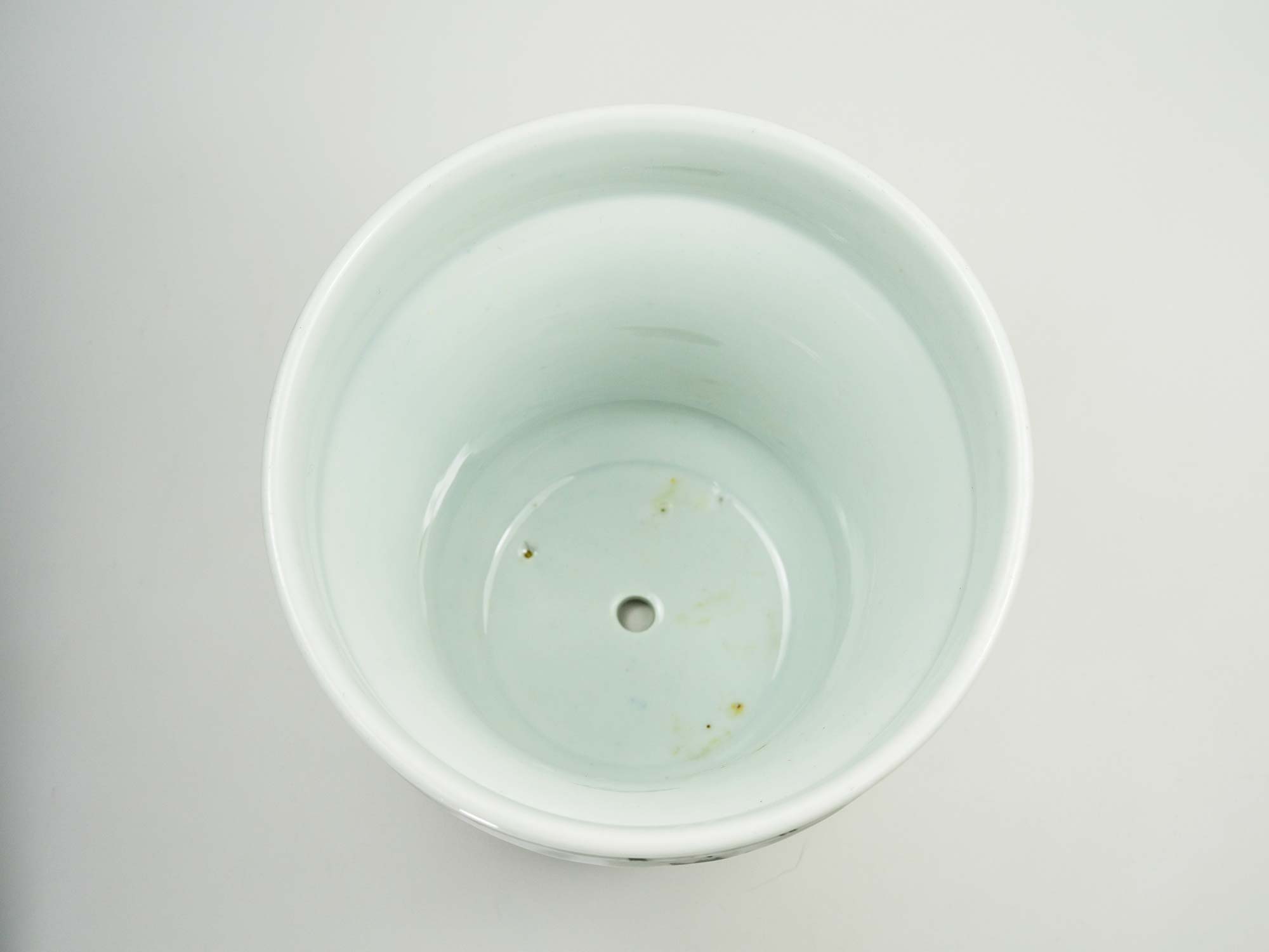 Antique Porcelain planter hand painted with mascarons with lion's head in relief-nineteenth century