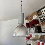 Suspension industrielle corps aluminium diffuseur méthacrylate vintage 70