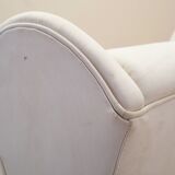 Fauteuil blanc, design italien, années 80, production : Italie