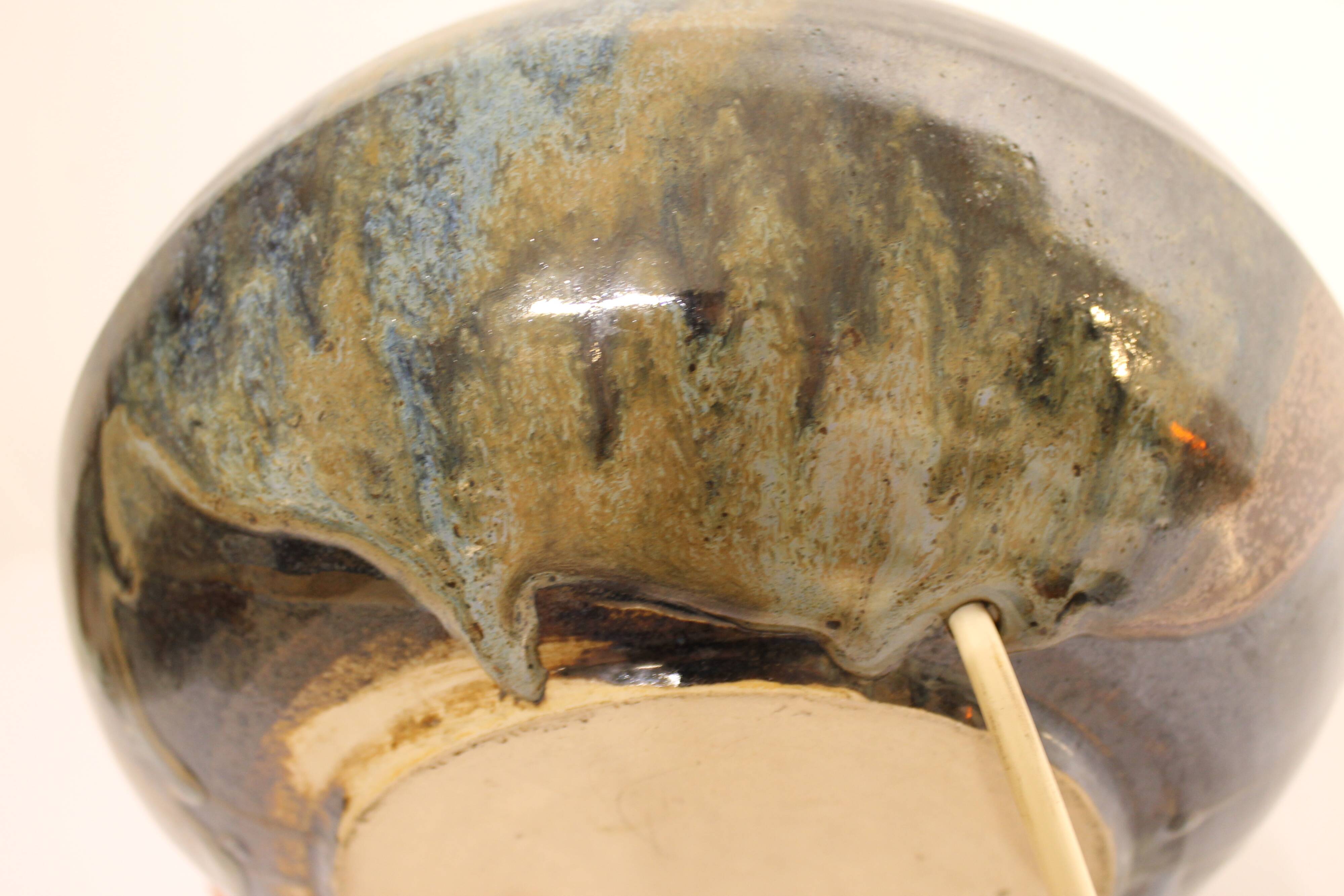 Vintage glazed ceramic lamp