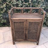 Rattan and bamboo buffet