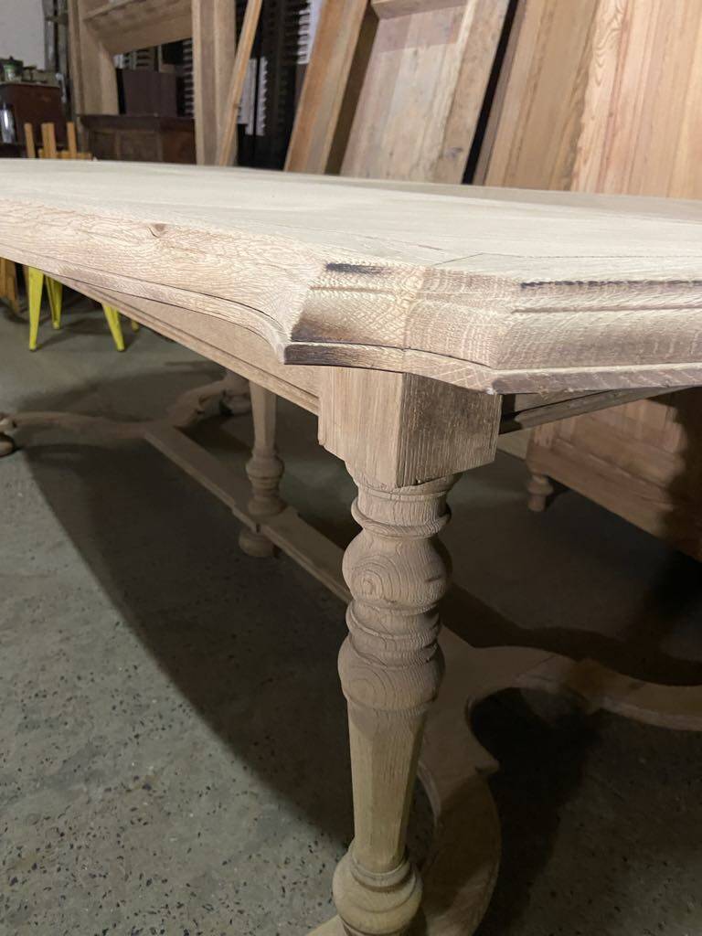 Large table in raw wood