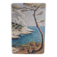 Coastal edge with leaning pine - Oil on cardboard