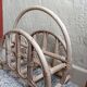 Refurbished rattan magazine rack
