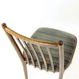 Set de 4 chaises de salle à manger en chêne foncé par tonne, tchécoslovaquie années 1960