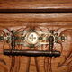 Double body late 19th century in oak and colored stained glass