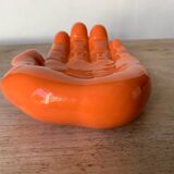 Vide poche main en céramique orange, 1980
