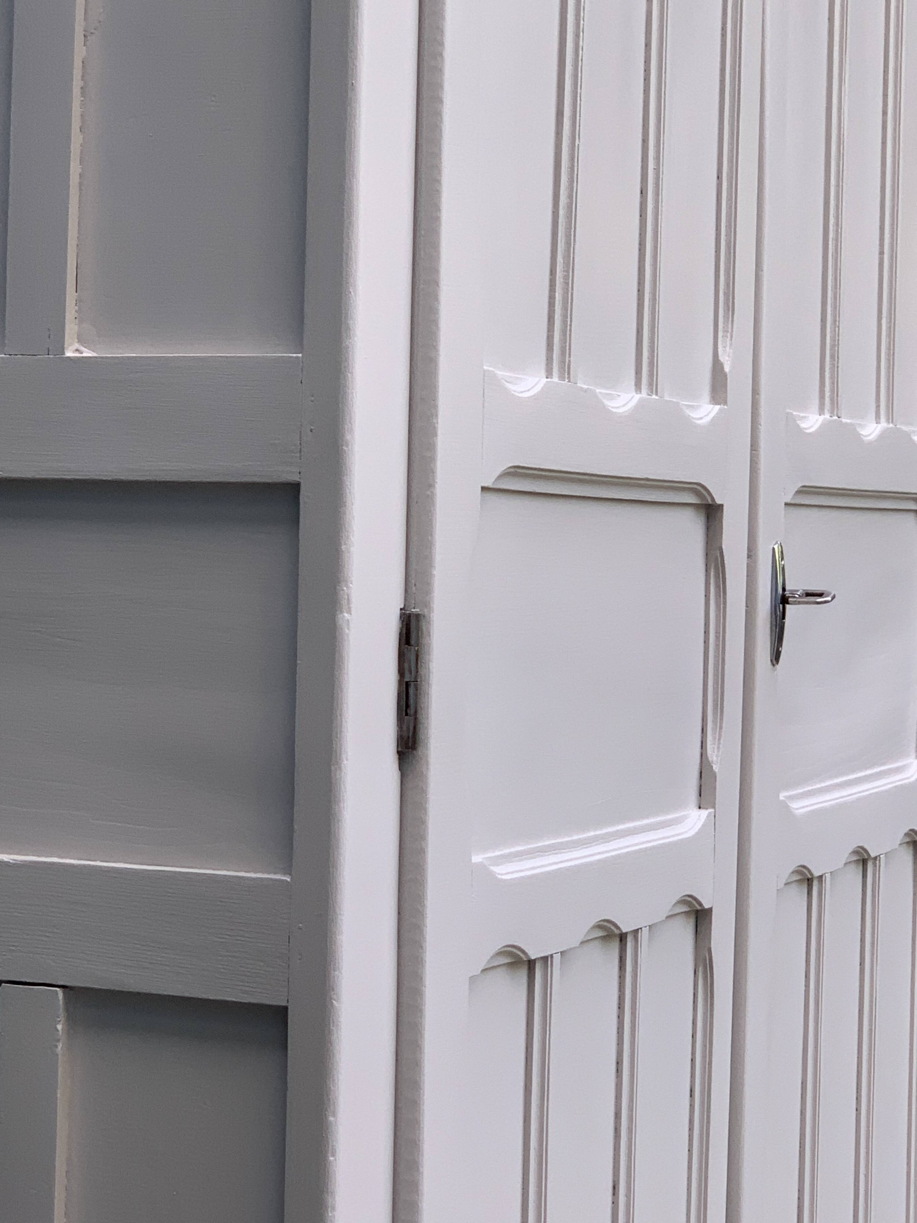 Antique Parisian paneled wardrobe, 1940