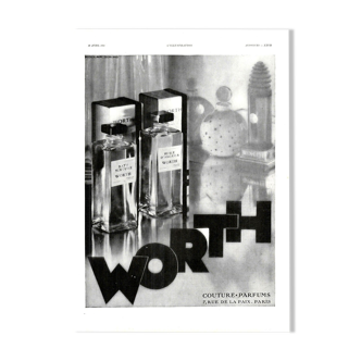 Vintage poster 30s Worth perfume