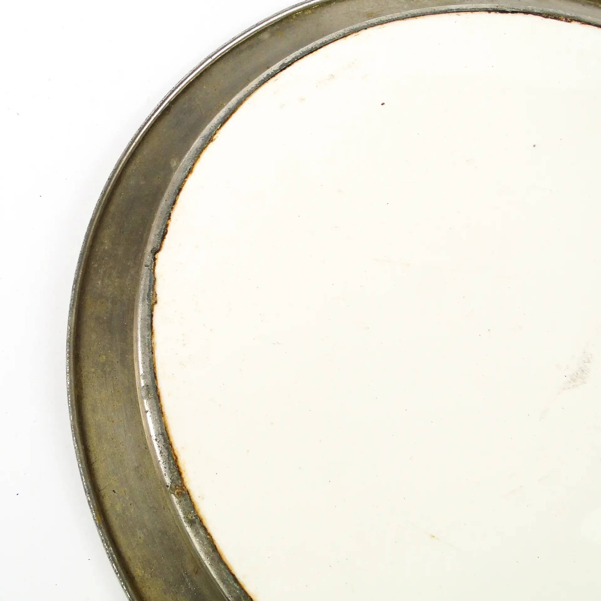 Art Nouveau tray, silver-plated brass, white porcelain, Austria, early 20th century