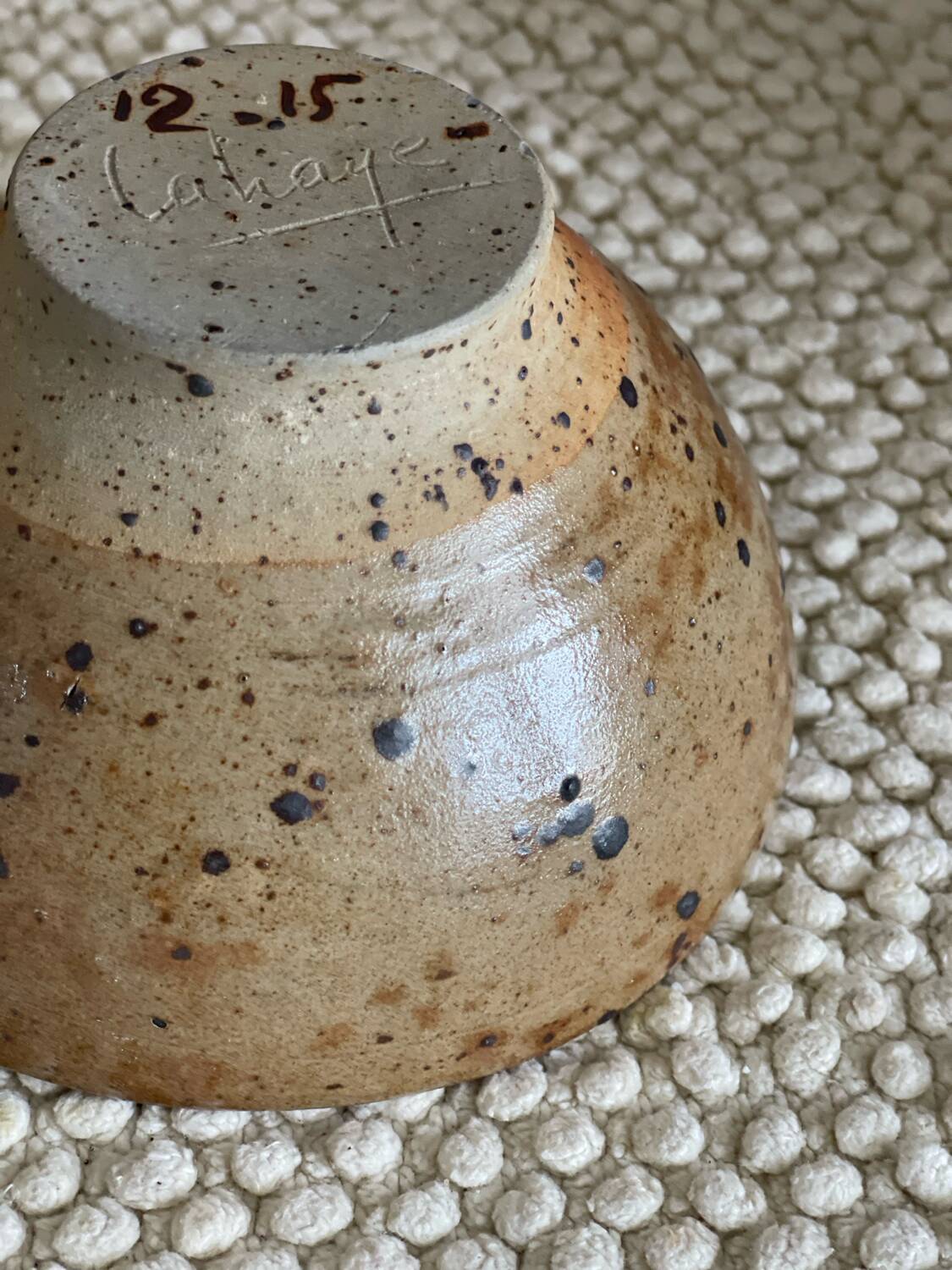 Pyrite stoneware bowl