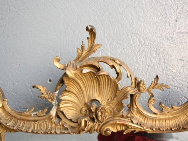 Mirror Louis XV style gilded 68x88cm stucco