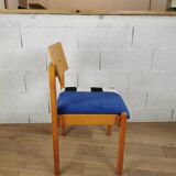 Scandinavian chair in upcycled solid wood post