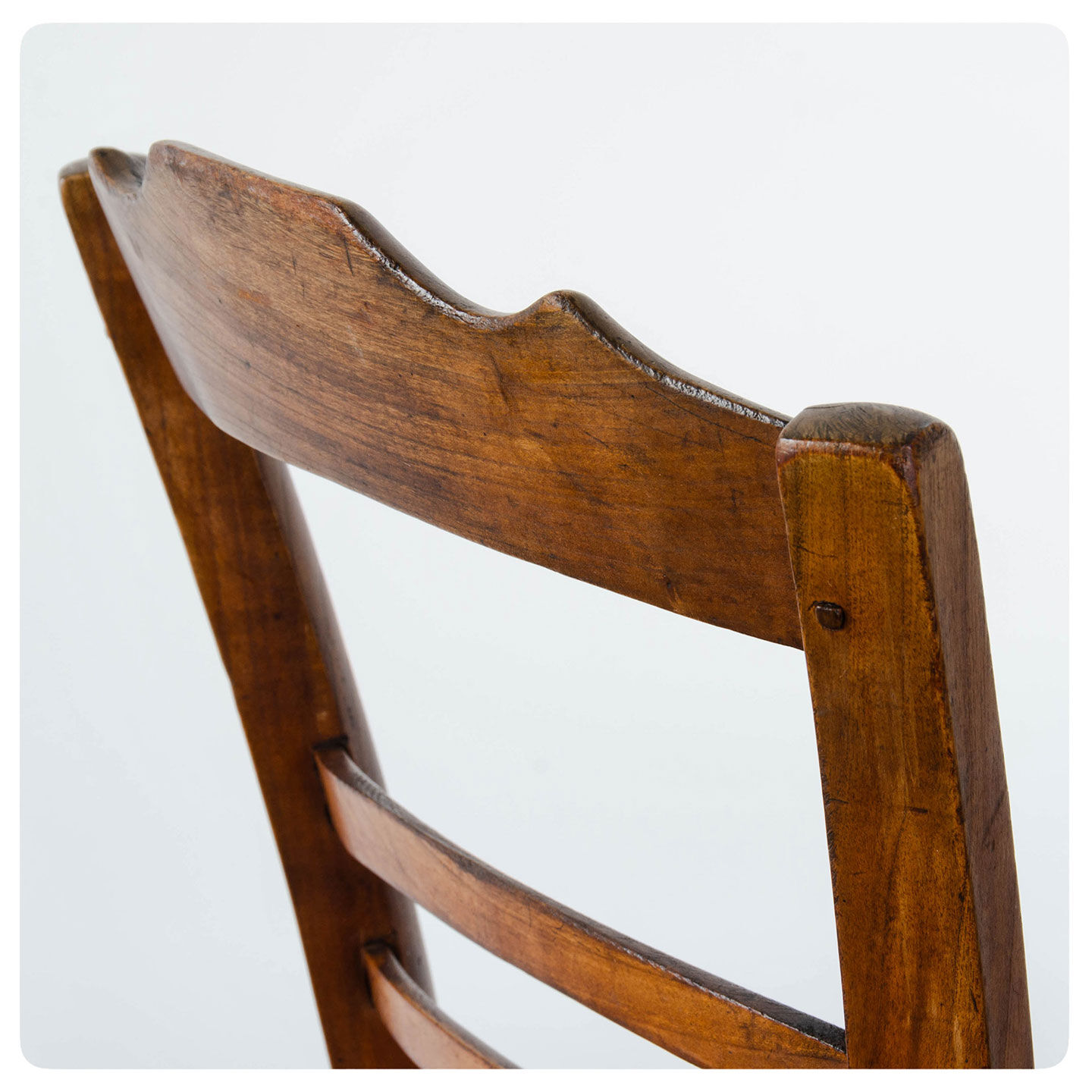 4 old flying chairs with natural canning seat