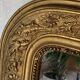 Louis philippe golden fireplace mirror with floral pattern
