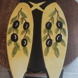 Ceramic cicada dish signed NEM