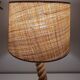 Craft rope lamp with lampshade in raffia 60s-70s