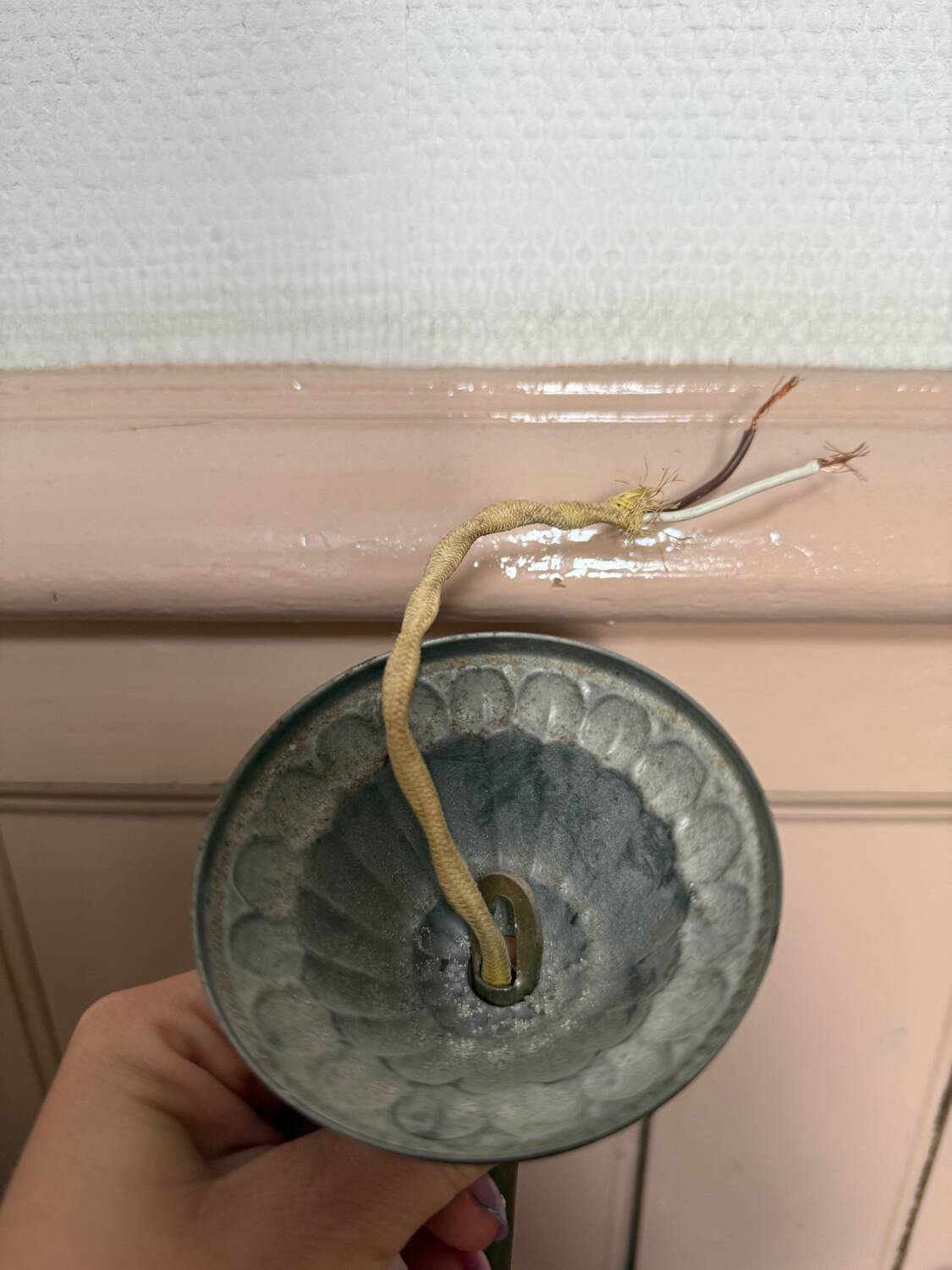 Bronze and glass tassel chandelier