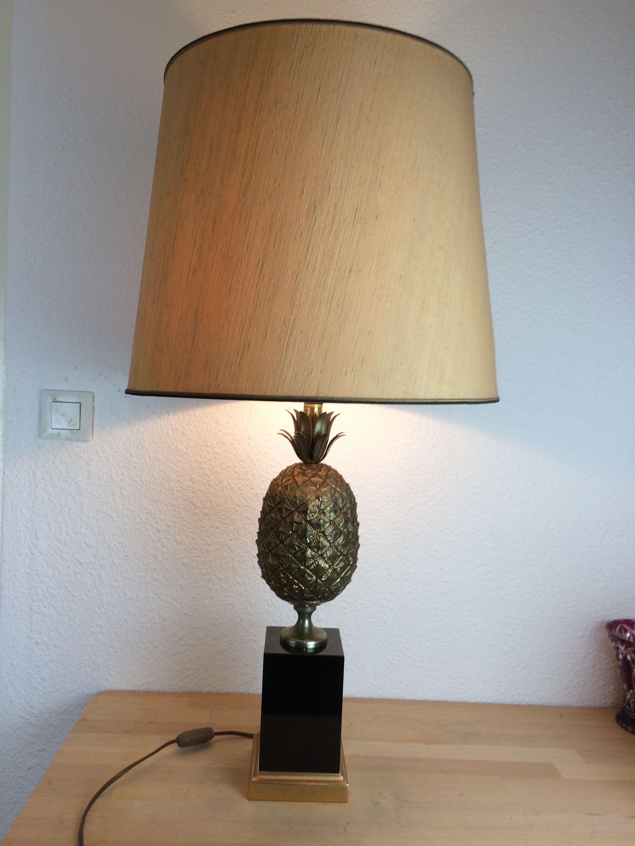 Golden pineapple lamp house Le Dauphin 70s