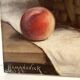 Authentic still life with peaches signed Gaston Hamanovick 1920