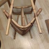 Table end of sofa door rattan magazines and glass granite