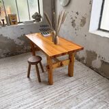 Farmhouse table, mountain furniture from the 50s