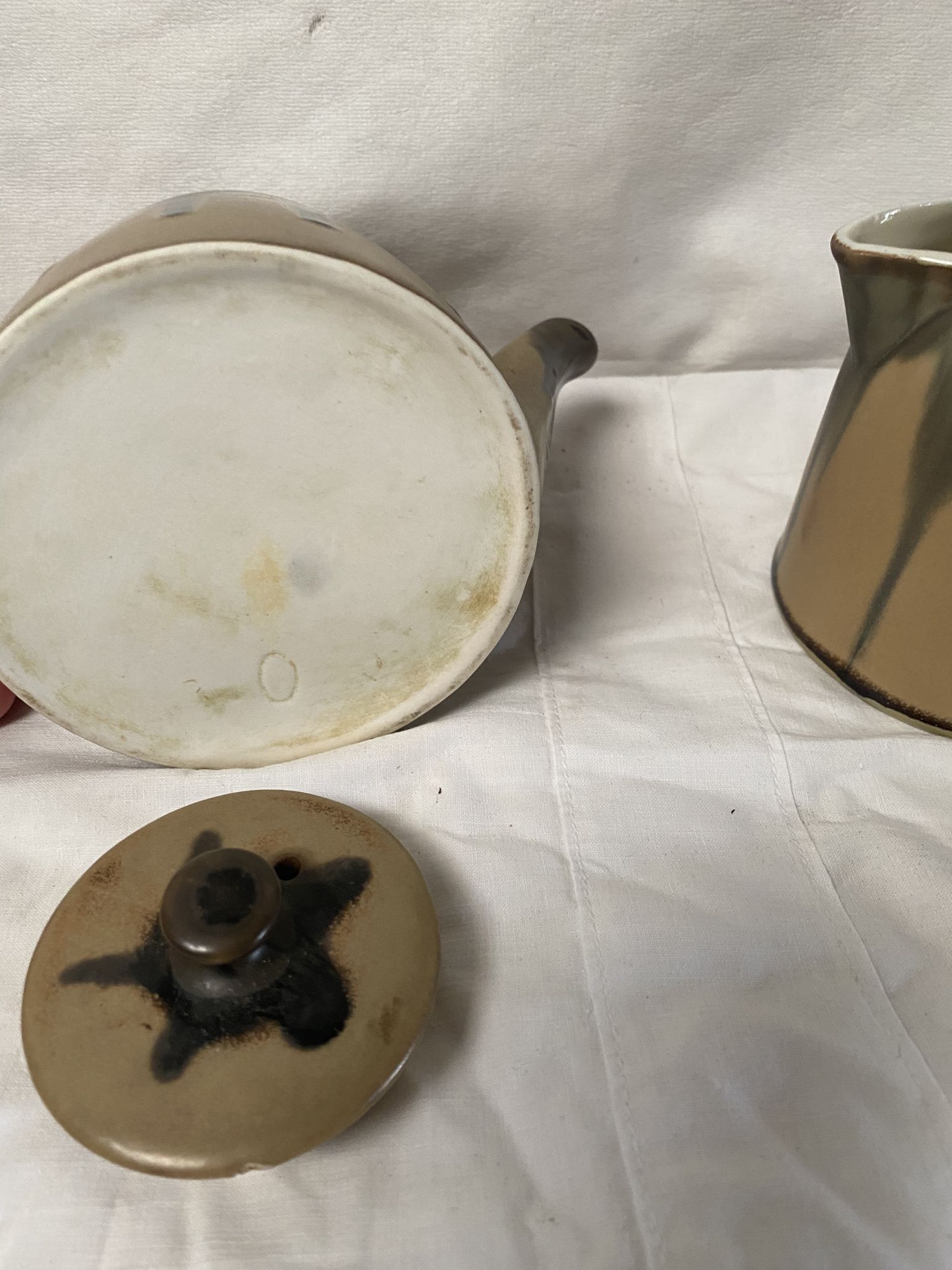 Teapot set and milk pot 60s