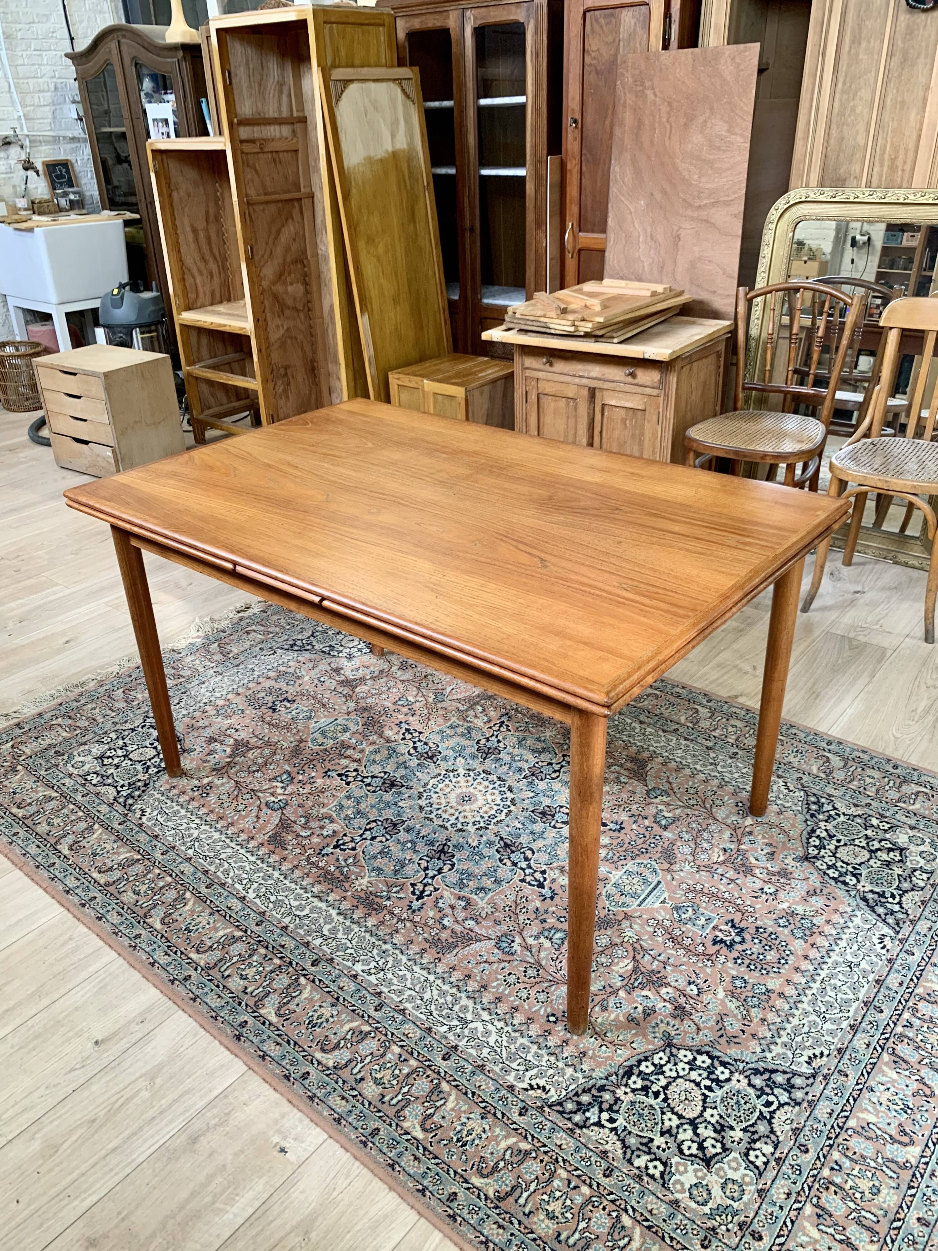 Danish teak table Ansager Mobiler, 1960s