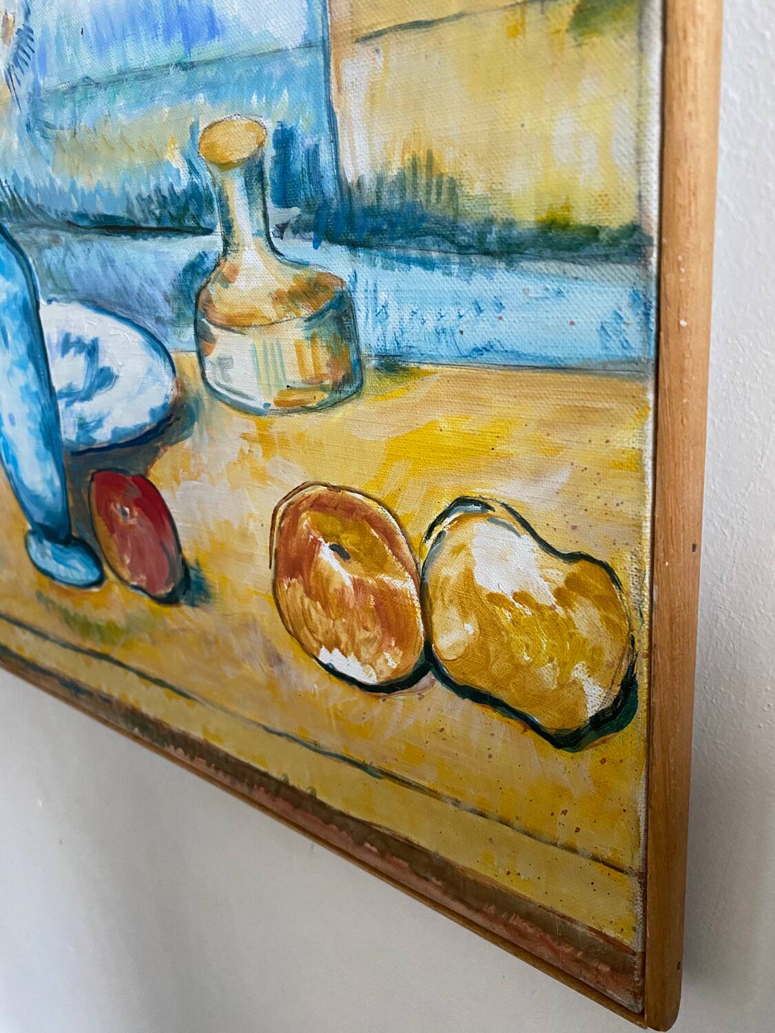 Still life with apples and flowers