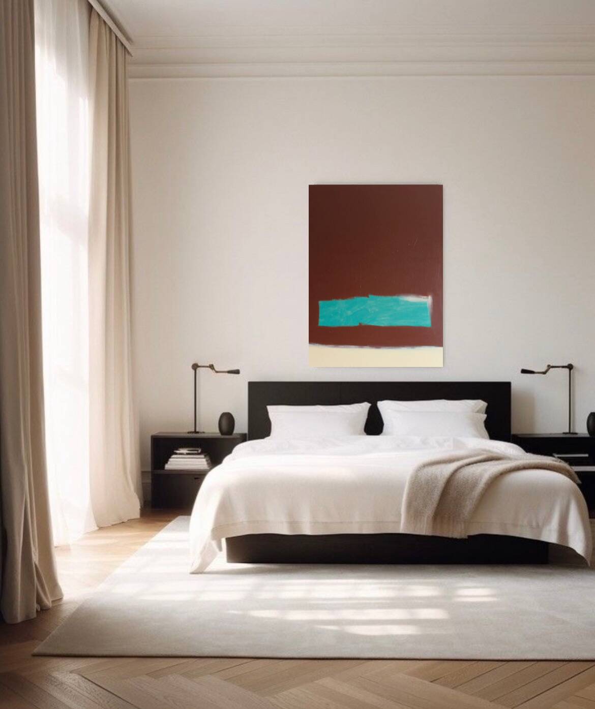 Minimalist abstract painting "garden thoughts"