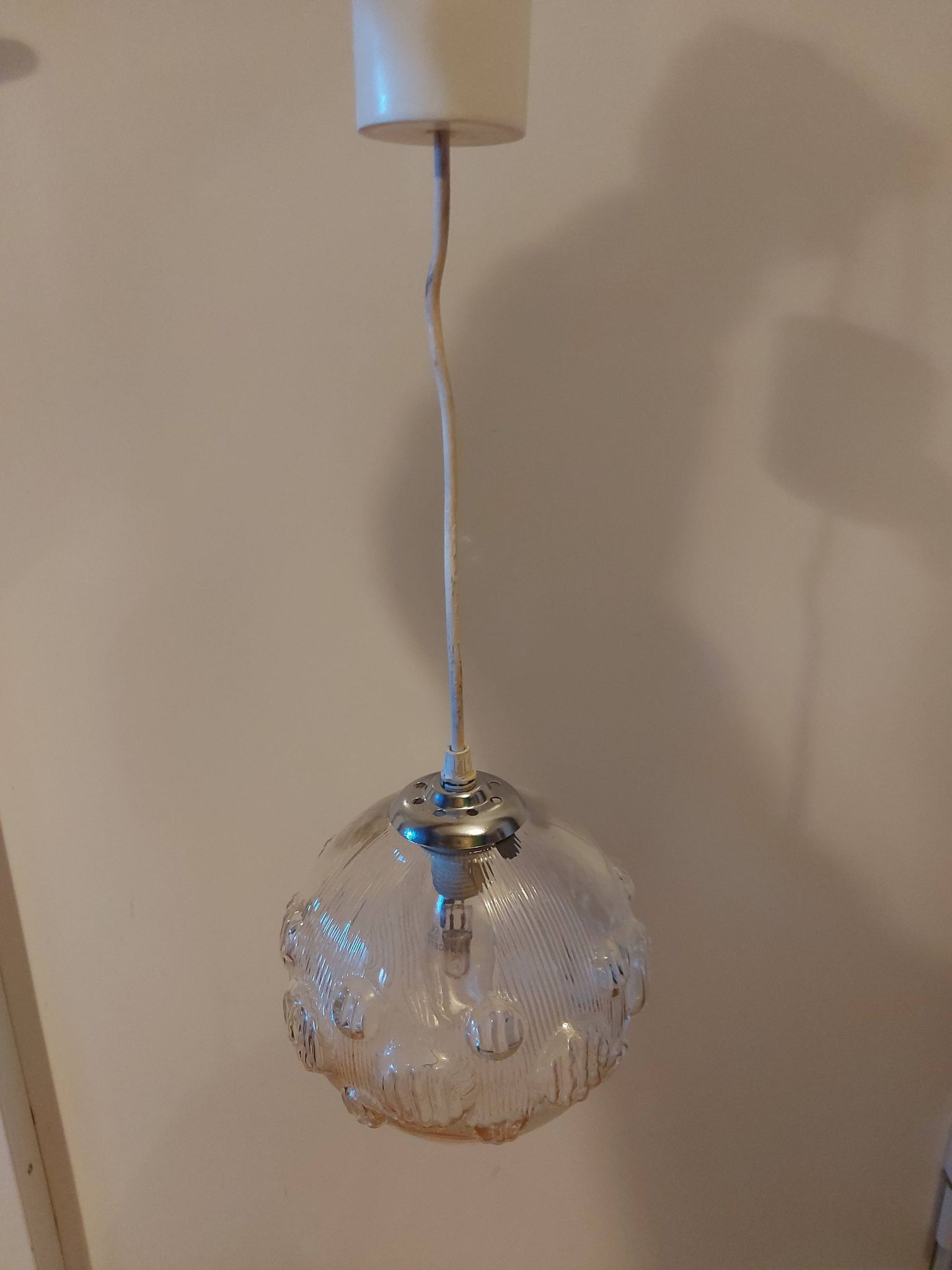 Vintage glass pendant lamp