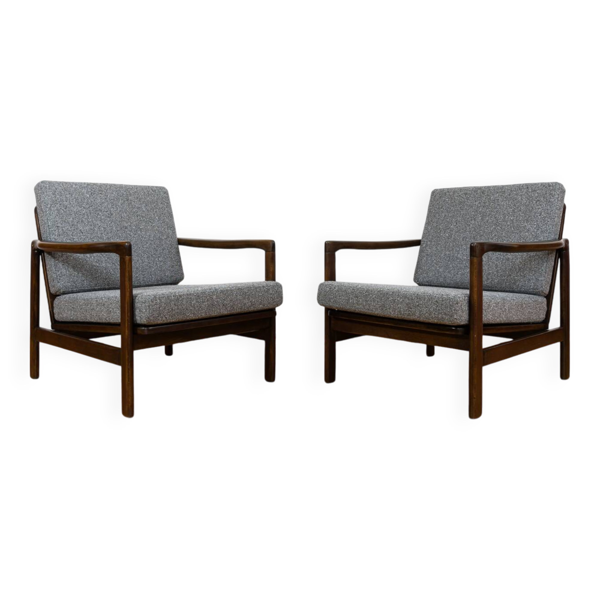 Pair of mid century armchairs "b7522 " by zenon bączyk, poland, 1960's