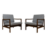 Pair of mid century armchairs "b7522 " by zenon bączyk, poland, 1960's