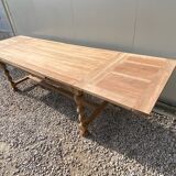 Extendable stripped farmhouse table 300 cm
