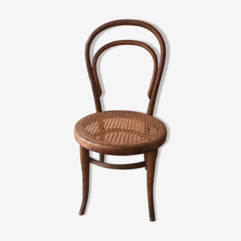 Thonet chair nineteenth in bentwood beech - model n°14 - seat cannée