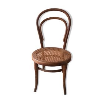 Thonet chair nineteenth in bentwood beech - model n°14 - seat cannée