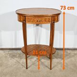 Petite Table de Salon en Marqueterie, style Transition Louis XV / Louis XVI – 1920