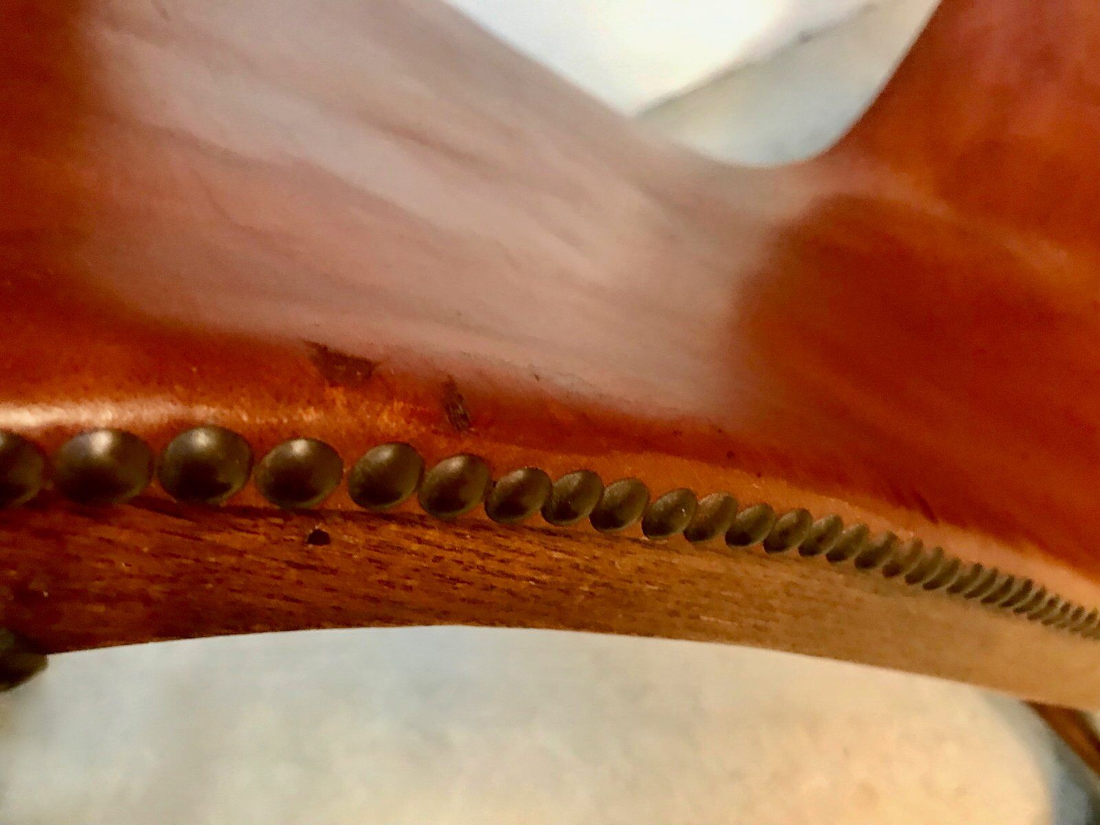 Set of 2 Spanish high-back leather slipper chairs by Pierre Lottier, 1950s