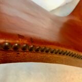 Set of 2 Spanish high-back leather slipper chairs by Pierre Lottier, 1950s