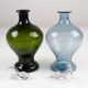 Carafes danoises en verre Art déco bleu et vert, années 1930, ensemble de 2