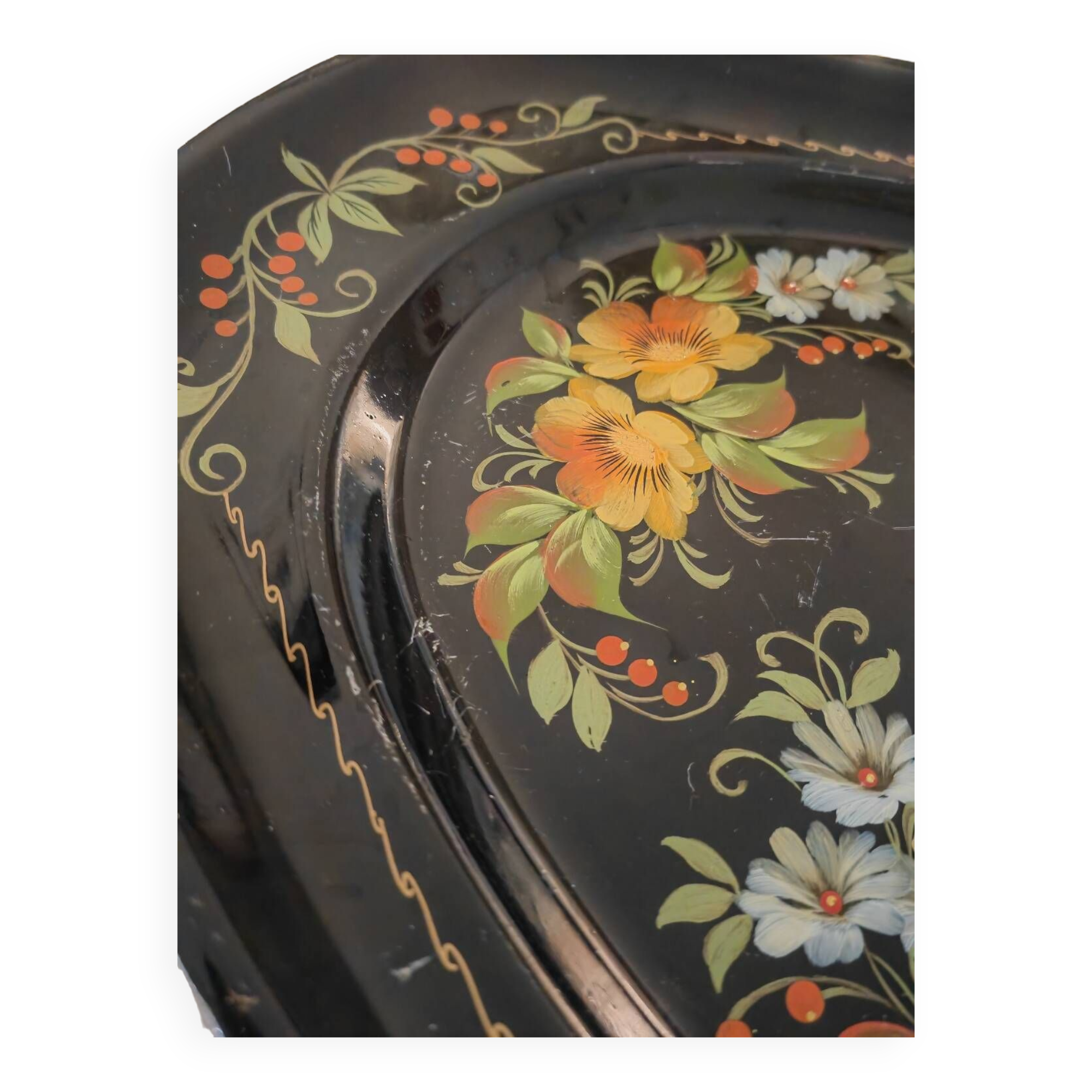 Russian painted metal tray