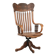 Chaise de bureau charmante avec de belles sculptures en bois du début du 20e siècle.