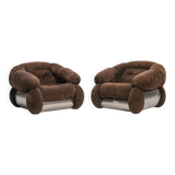 Paire de fauteuils par Adriano Piazzesi, Italie, années 1970