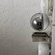 Vintage Space Age table lamp with marble base and revolving chromed metal shade