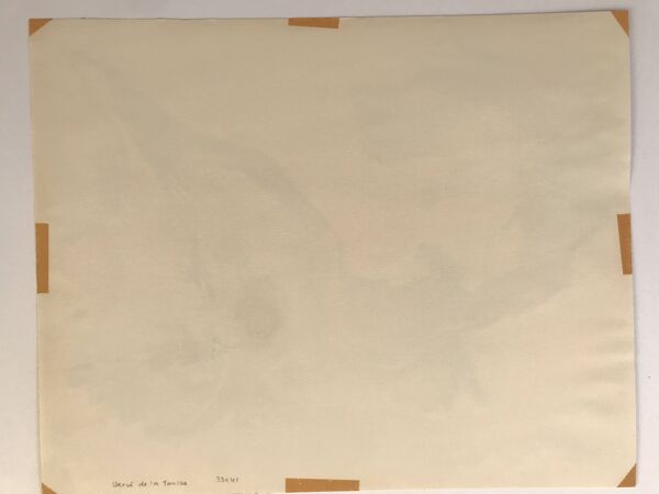 Aquarelle sur papier signée au pinceau Hervé Delatouche sans titre, 1972