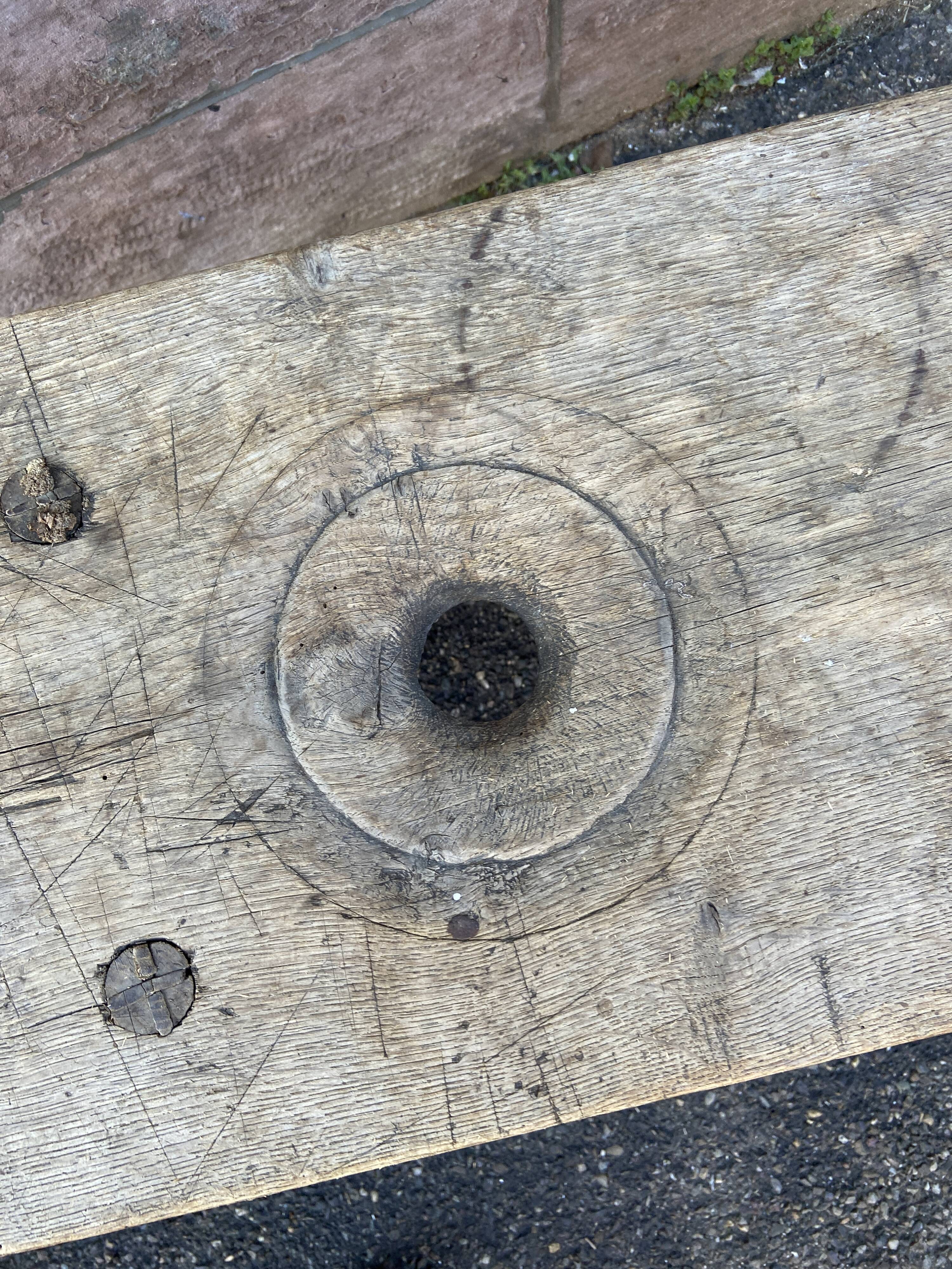 Oak farmhouse bench 1900s